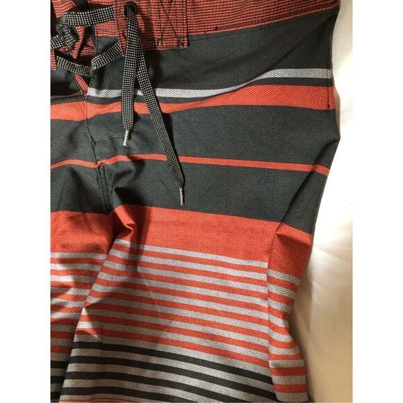 Ocean Current Men's Multi Colored Striped Drawstring Swimwear Board Shorts Size - Picture 4 of 7